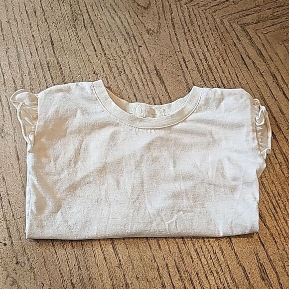 4T cream long sleeve top with ruffles - Picture 6 of 6